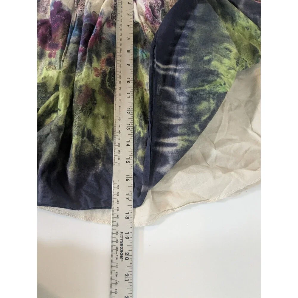 Tie Dye Boho Fairy Skirt 100% cotton‎ lined Size Juniors Med festival Candies